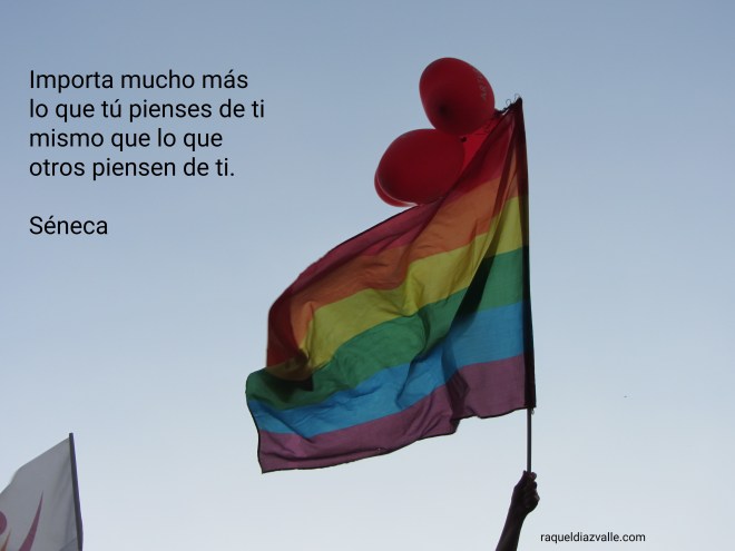 Bandera orgullo con frase