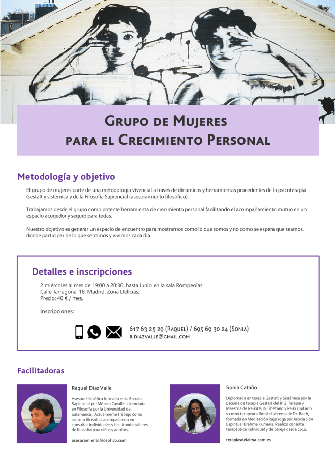 Cartel grupo de mujeres